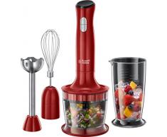 Russell Hobbs Desire - Batidora de mano 3 en 1 (500 W, Rojo, Cuchilla de Acero Inoxidable, sin BPA) - ref. 24700-56
