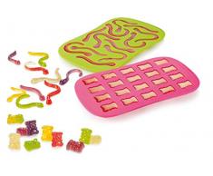 Tescoma 629580 MOLDE GOMINOLAS DELLA CASA, 2 PZS, Silicona, Rosa/Verde