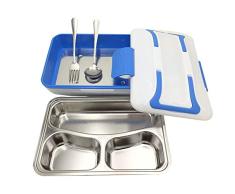 Tiempo de soldadura, calentador de alimentos eléctrico de acero para alimentos, extraíble, portátil, caja de almuerzo