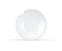 Fifty Eight Plato Hondo PequeÃ±o con Mordisco, CerÃ¡mica, Blanco