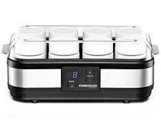 Rommelsbacher JG 40, yogurt, acero inoxidable / negro, 8 ollas de 1 - 220 - 240 V = 40 vatios