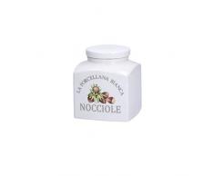 La porcelana blanca - Tarro Deco avellanas en Gift Box - Conserva, botes y contenedores - Tarros de cocina - Porcelana - 500 CC; 9,5 x 9,5 x 11,5 cm