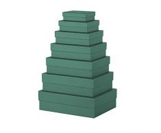 Rössler Boxline 13411453520 - Caja de regalo con tapa, 7 cajas de regalo, ópalo, cajas rectangulares