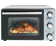 Bestron aov20 Mini Horno con Calor Superior e Inferior, 1300 W, 20 litros, Negro