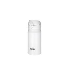 THERMOS Termo de acero inoxidable ultraligero, color blanco, 350 ml, muy ligero, 165 g, 4035.211.035, apto para lavavajillas, mantiene 10 horas caliente, 20 horas frío, sin BPA