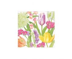 Caspari Spring Flower Show Servilletas de papel para cóctel, 20 por caja