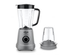 Ufesa BS4709 Jade Batidora de Vaso + Accesorio Molinillo Especias, 500W, Jarra de 1.5L, 2 Velocidades + TURBO, 4 Cuchillas de Acero Inoxidable, Sin BPA (70205195)