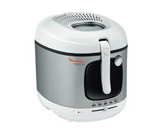 Moulinex Mega Solo Independiente 2100W Plata, Color blanco - Freidora (2 kg, 3 L, Solo, Plata, Blanco, Botones, Barra de desplazamiento, Independiente)