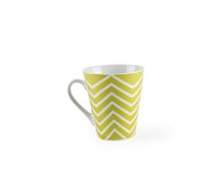 Excelsa Zig Zag taza Mug, Porcelana, Verde