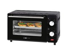 Clatronic MB 3746 - Mini horno (8 L, calor superior e inferior, temporizador de 60 minutos con señal final), color negro