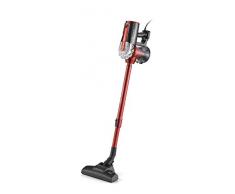 Ariete 2761 - Aspirador con Cable 2 en 1, de Mano y Escoba, Ciclónico, Filtro Hepa, 600 W, Color Rojo/Gris