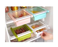 Cutefly Caja organizadora de almacenamiento de alimentos para frigorífico, color azul, 15,5 x 16,5 x 7 cm