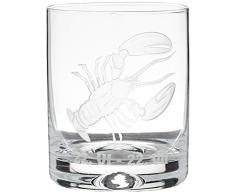 Crystaljulia 05917 - Vaso de whisky con grabado Zodiak Cáncer (250 ml)