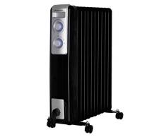 Orbegozo RN 2500 - Radiador de aceite, 11 elementos, 2000 W, luz LED, termostato regulable, recogecables, ruedas pivotantes