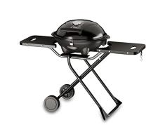 Barbacoa eléctrica SUNTEC BBQ-9295 | Uso exterior como barbacoa de sobremesa o con pie | Barbacoa para balcón, terraza, jardín y camping | Cocción eléctrica con máx. 2400 vatios | Soporte portátil