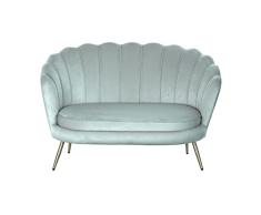 Sofá DKD Home Decor Azul Metal Poliéster (130 x 77 x 83 cm)
