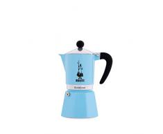 Bialetti Rainbow Cafetera Italiana Espresso, 3 Taza, Aluminio, Azul