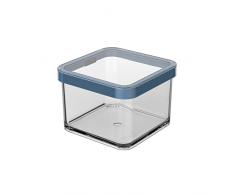 Rotho Loft Tarro de almacenamiento de 0,5l con tapa, plÃ¡stico alimentario (SAN) sin BPA, transparente/azul, 0.5l (10.0 x 10.0 x 7.2 cm)