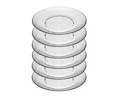 Juego de 6 platos de postre D. 20cm WellHome