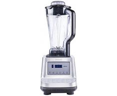 Nova 02.210400.01.001 - Batidora profesional saludable con función turbo, cuenta con un display de LED y 10 configuraciones, 1600 W, color plateado y negro