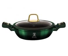 BH-6060 - Olla de granito (28 cm, 3,8 L, apta para inducción), color verde