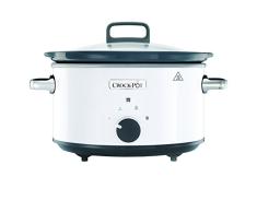 Crockpot Olla de cocción Lenta Manual | Para preparar multitud de Recetas | 3,5 L | Acero Inoxidable, Blanco [CSC030X]