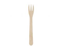GREENBOX Horquillas para patatas fritas XL, de madera, compostables, de madera dura, natural, bifurcación, 100 tenedores de patatas fritas de 17,5 cm