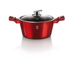 Olla con tapa de cristal (28 cm, Berlinger Haus Burgundy Metallic Line