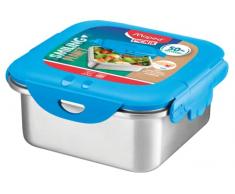 Maped - Fiambrera de Acero Inoxidable para Alimentos - Colección Smiling Planet - Capacidad para 1 Litro - Color Azul - Tapa con 50% Plástico Reciclado - Cierre Antiderrames - Apto para Lavavajillas