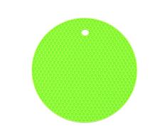 Almohadilla de Silicona Resistente al Calor de Nido de Abeja, Set de manteles de Forma Redonda, Adecuado para Oficina, encimeras de Cocina, ollas y vajilla de Alta Temperatura (Verde)