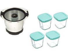 Moulinex XF387E10 - Accesorios Cuisine Companion, bol para bebés de 1,4 L de capacidad, 4 tarros adaptados de almacenaje, compatible con la gama Companion incluye libro de recetas