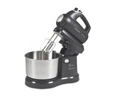 Batidora con cuenco giratorio de 5 velocidades, negro/inoxidable, 2,8 L, 300 W