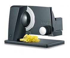 Graef S 11002 Eléctrico 170W Aluminio Negro rebanadora - Cortafiambres (Aluminio, Negro, 230 mm, 240 mm, 325 mm, 2,33 kg)