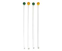 HOME DECO FACTORY KA4761 Agitador Cristal X4 Art de la Mesa Bebida y Apero cóctel – Cerveza y Zumo