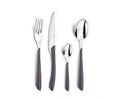 Amefa ECLAT - Cubertería multipiezas, acero inoxidable ABS estireno acrilonitrilo, gris, Ménagère 32 couverts pour 8 personnes