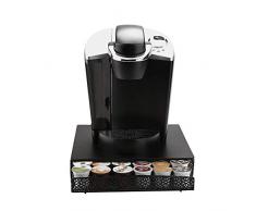 Mind Reader MTRAY-BLK - Soporte para cápsulas de café, 36 compartimentos, color negro