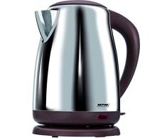 MPM MCZ-60P Hervidor de Agua Eléctrico Inalámbrico de Acero Inoxidable, 1,7 Litros, 2200W, Libre de BPA, Plateado