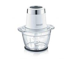 Graef CH501EU Picadora Ideal para picar, cortar. mezclar alimentosy para la preparación de alimentos para bebés, 500 W, Vidrio, Blanco