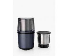 Cuisinart SG21BE Molinillo de especias eléctrico, molinillo para frutos secos, semillas o café, 2 boles de acero inox con tapa, Cuchillas de acero inox, Control de un solo toque, Tritura en segundos