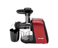 Extractor de zumos BioChef Axis Compact Cold Press Juicer – Licuadora en frío con Regulador de pulpa y BPA Free. 3 Años de Garantía. (Rojo)