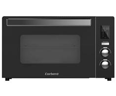 Corberó CHSG4220BDIG Horno Sobremesa, 42 L, 2000 W, Funciónes: Convección, Rustepollos, Luz Interior, Auto Menús, Control Digital, Temporizador 90 Minudos, Doble Cristal, Parrilla Cromada, Negro