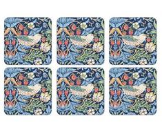 Portmeirion Home & Gifts Pimpernel Strawberry Thief - Manteles Individuales, Color Azul