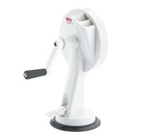 Westmark Cortador de judías, Envase retro, Plástico/acero inoxidable, 12,2 x 14,1 x 22 cm, Haricot, Blanco, 1184RT60