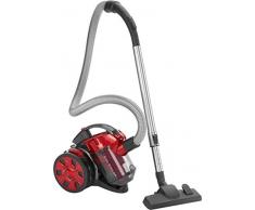 Clatronic BS 1308 Aspiradora ciclónica sin Bolsa Potente, Filtro HEPA, Tubo telescópico Metal, Cepillo Mixto y rinconera,eficiencia energética A, 700 W, Rojo