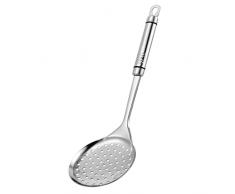 Baroni Home Utensilios de cocina para uso diario, Cucharón de acero inoxidable, cuchara de sopa y sopa, 31,5 x 11 cm