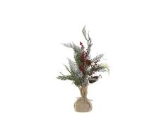 Árbol DKD Home Decor Lino PVC Navidad (11 x 11 x 50 cm)