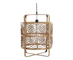 Lámpara de Techo DKD Home Decor Bambú Ratán (37 x 37 x 46 cm)
