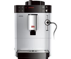 Melitta Caffeo Passione-Cafetera automática, 1400 W, Color Negro y Gris, 1000 W, 1.2 litros, plástico, Plata