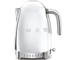 SMEG Calentador de Agua electrico, hervidor KLF04SSEU, 2400 W, 1.7 litros, De plástico, Acero Inoxidable, Cromo