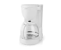 Nedis Máquina de café de capacidad máxima: 1,25 l, 10 mantener el calor, color blanco, 1,0 m, KACM150EWT